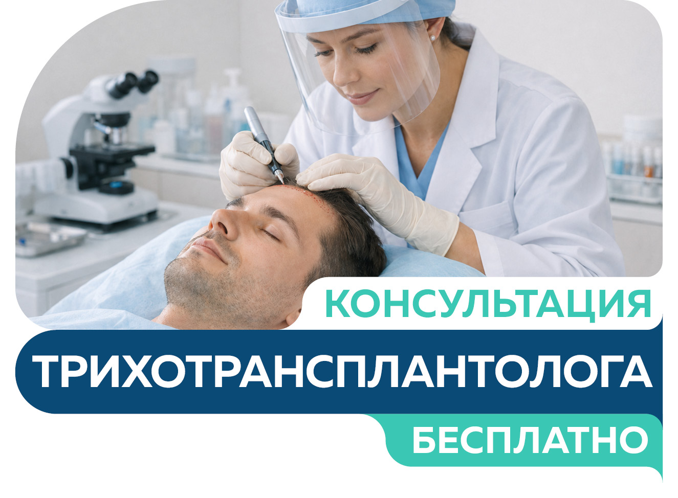 Бесплатная консультация трихотрансплантолога по пересадке волос